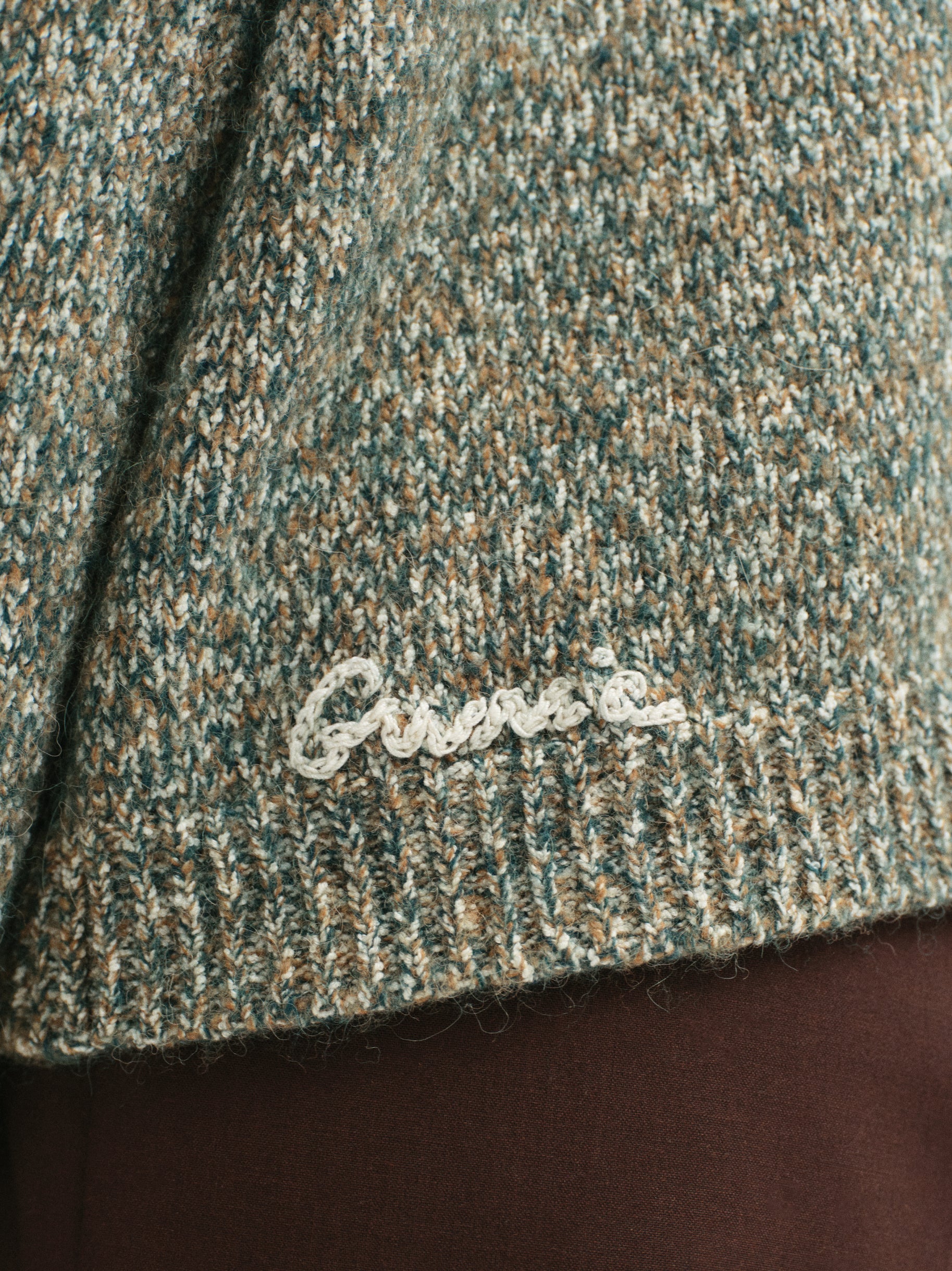 Кофта меланжева зелена фото