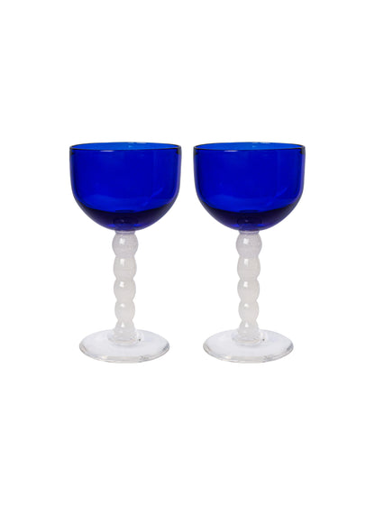 Guta glass goblet in Blue
