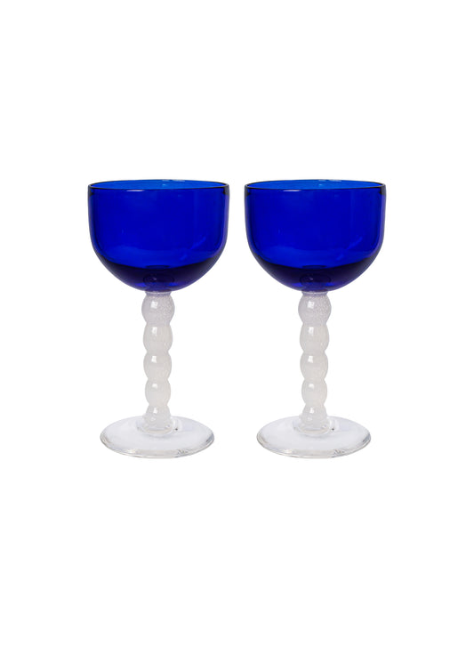 Guta glass goblet in Blue