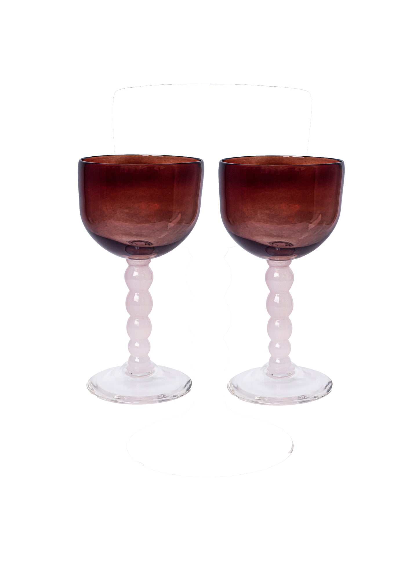 Guta glass goblet in Red