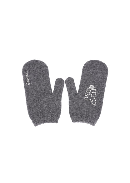 Konyk Cashmere Mittens in Grey