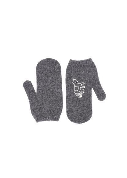 Konyk Cashmere Mittens in Grey