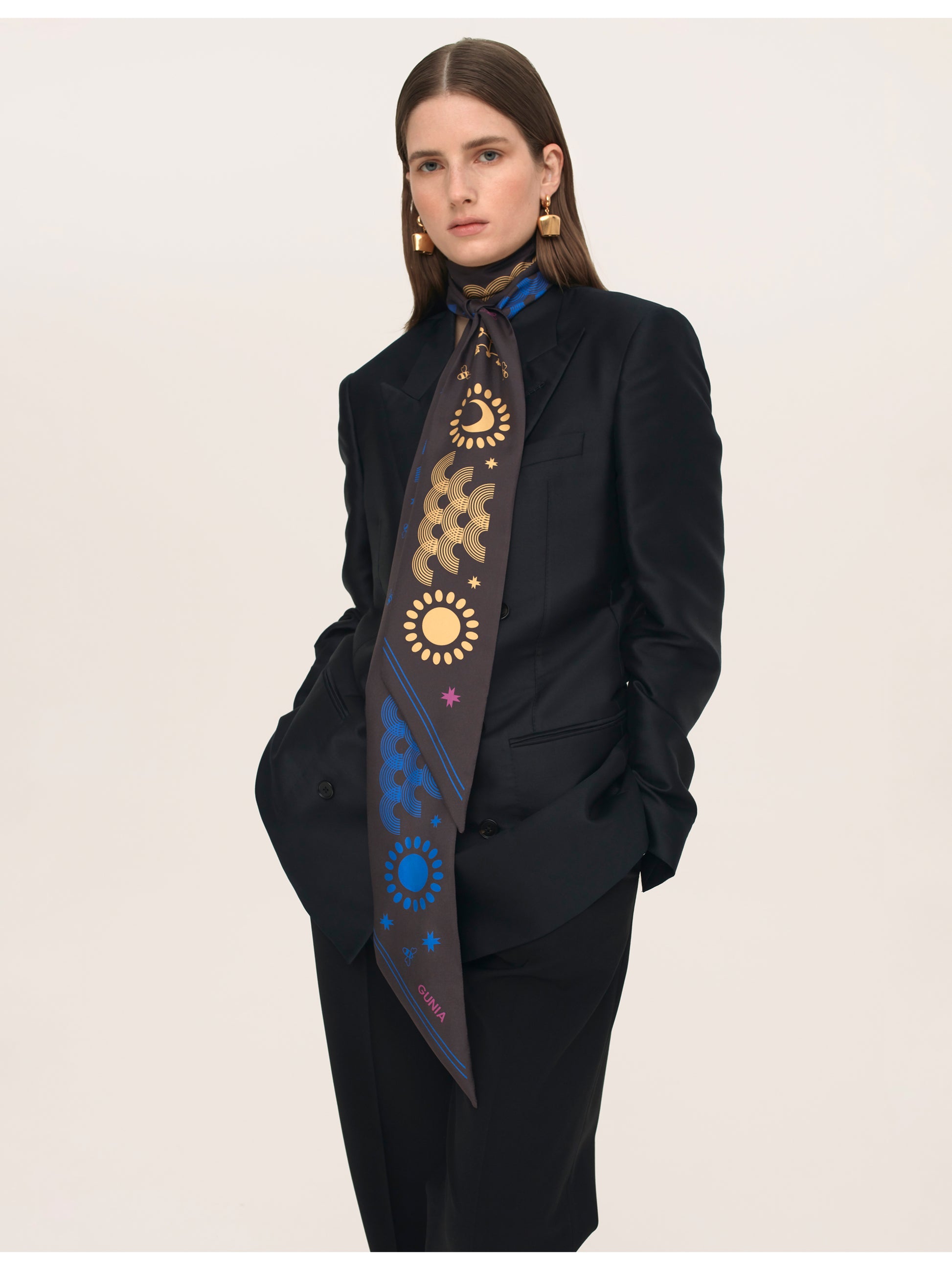 Silk headscarf long slide 3