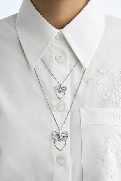 Rhodium-Plated Yahnusok Pendant small