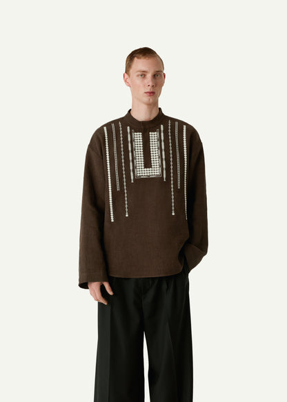 Сорочка чоловіча Ярема коричнева