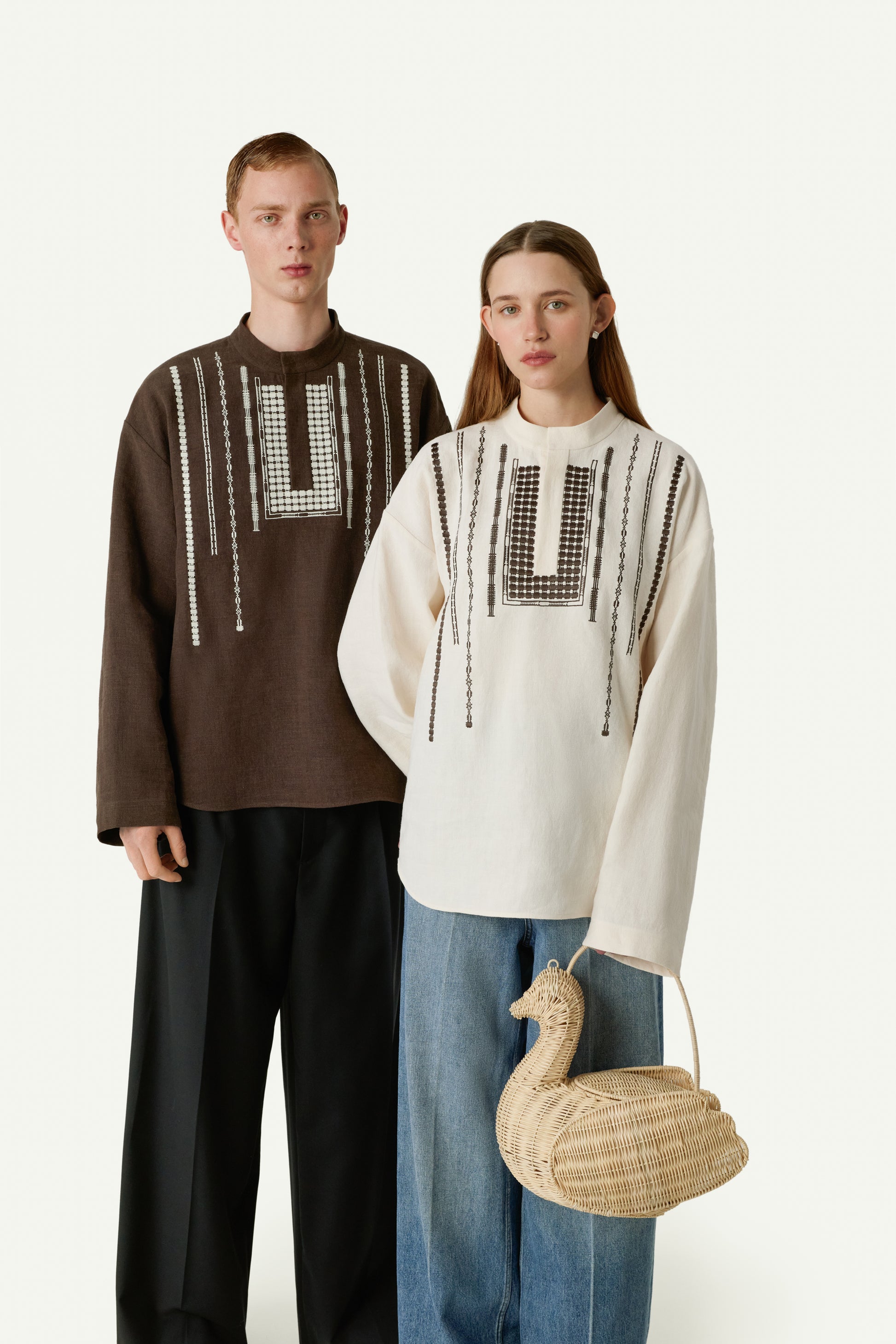 Сорочка чоловіча Ярема коричнева фото