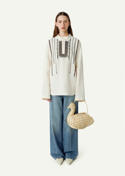 Сорочка чоловіча Ярема молочна