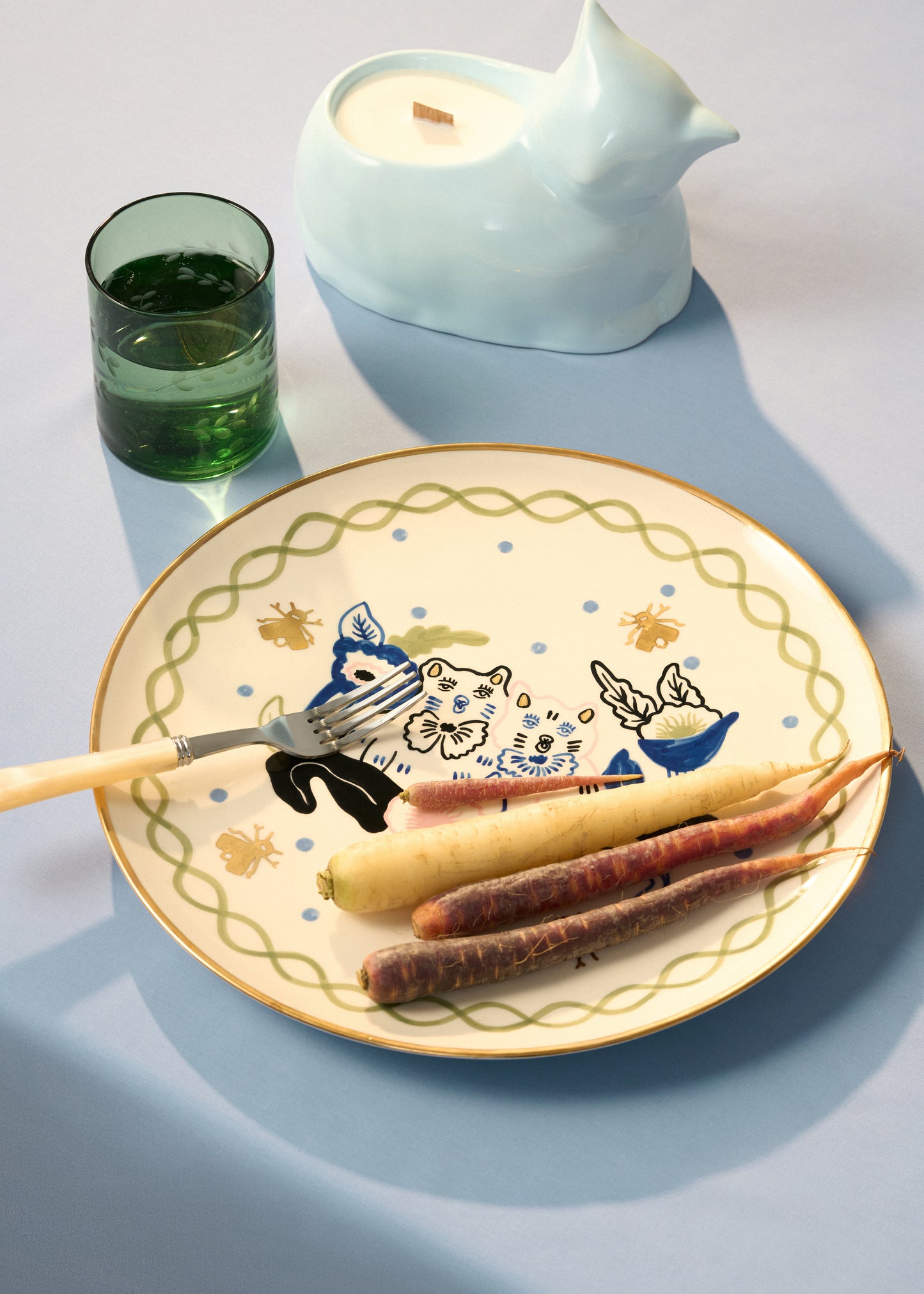 Свічка Котик блакитна