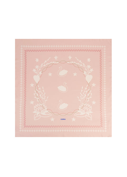 Lybid Silk Headscarf in Pink