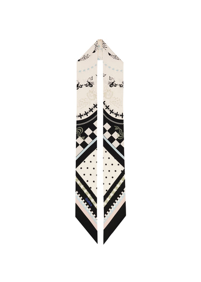 Ornament Long Silk Headscarf