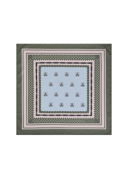 Хустка Бджілка шовкова зелена