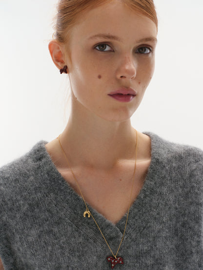 Сережки Коник в позолоті й емалі