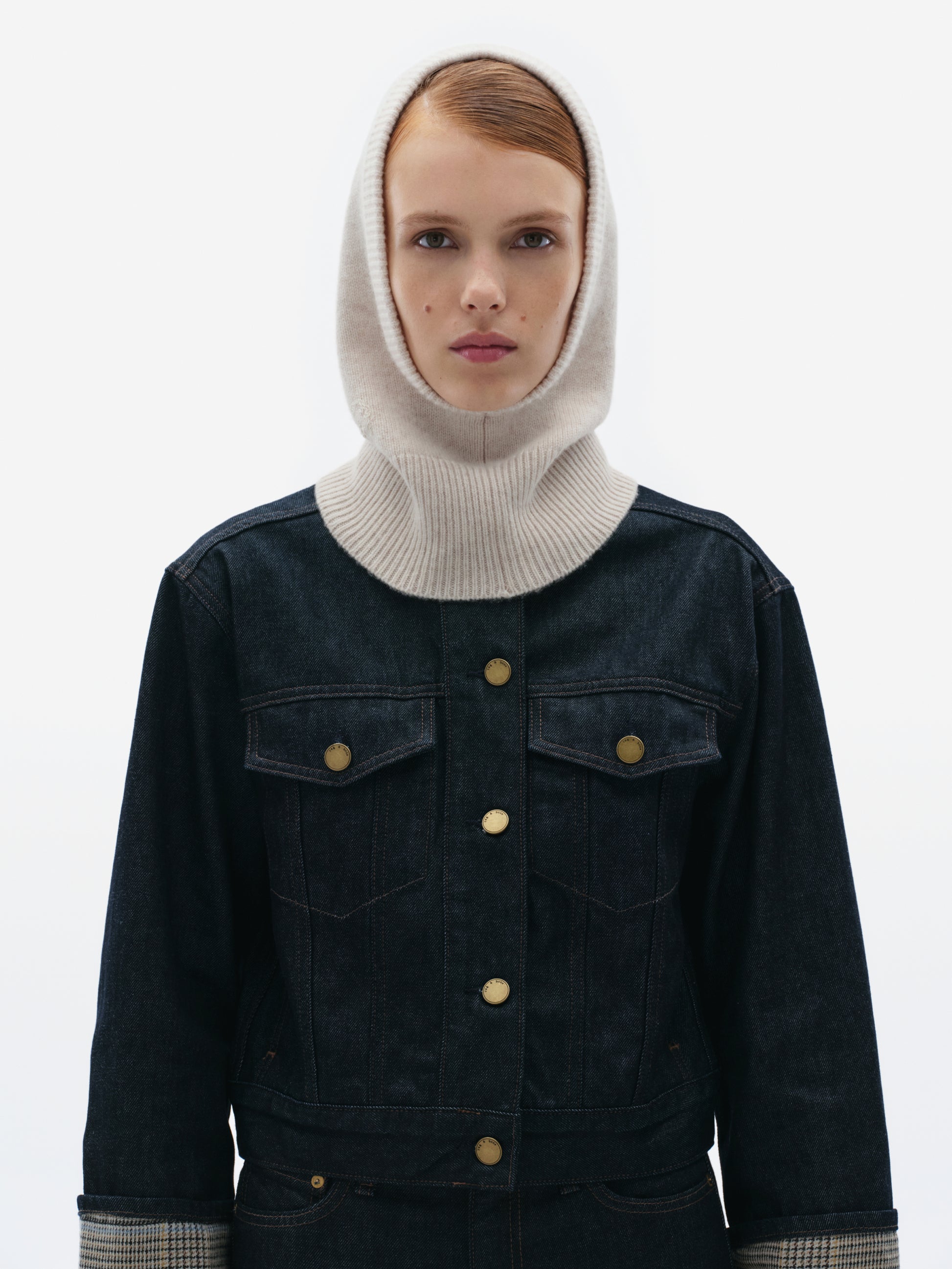 Балаклава з кашеміру GUNIA молочна фото