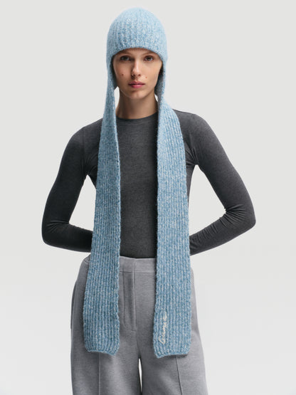Blue hat-scarf