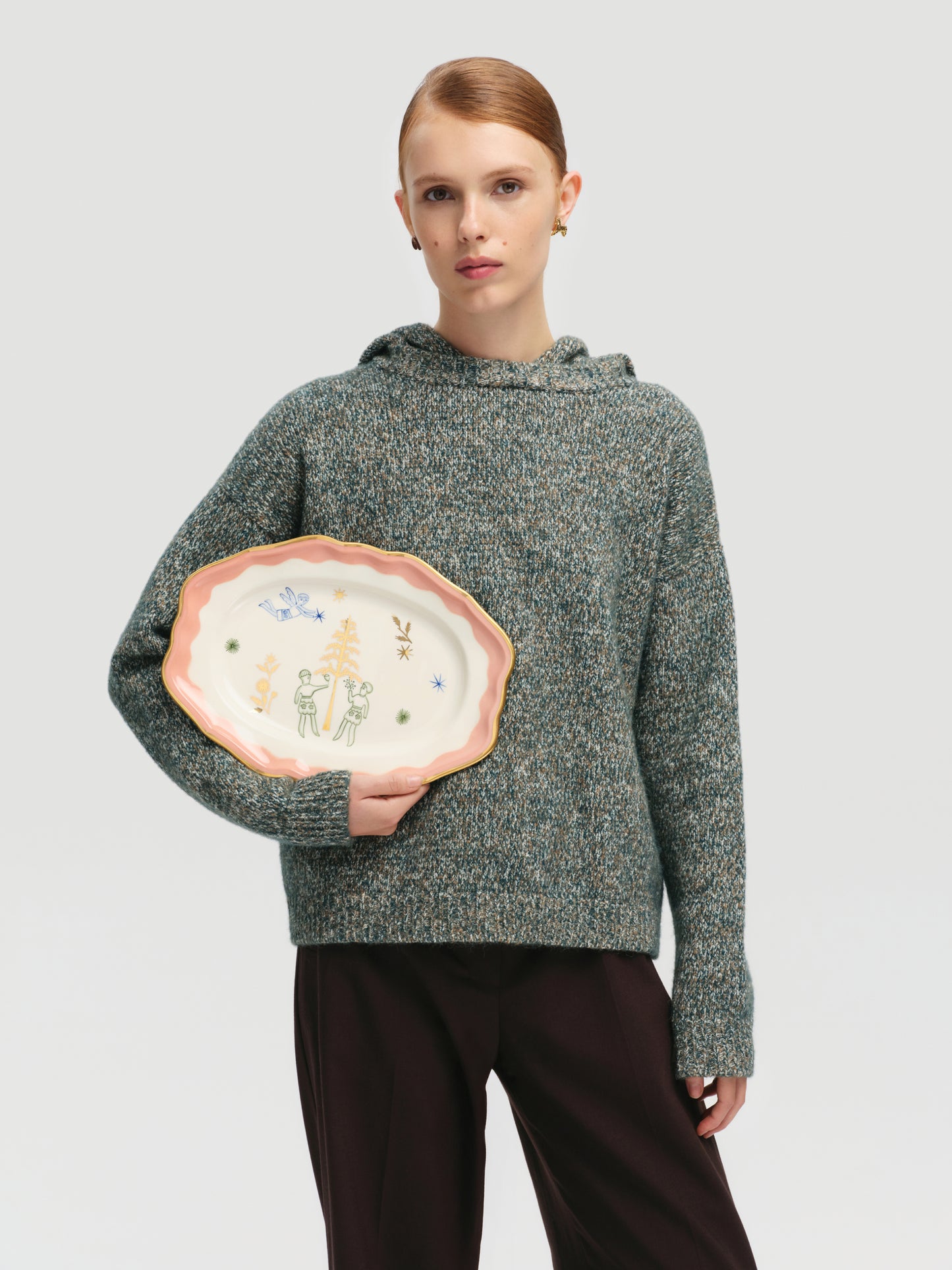 Кофта меланжева зелена