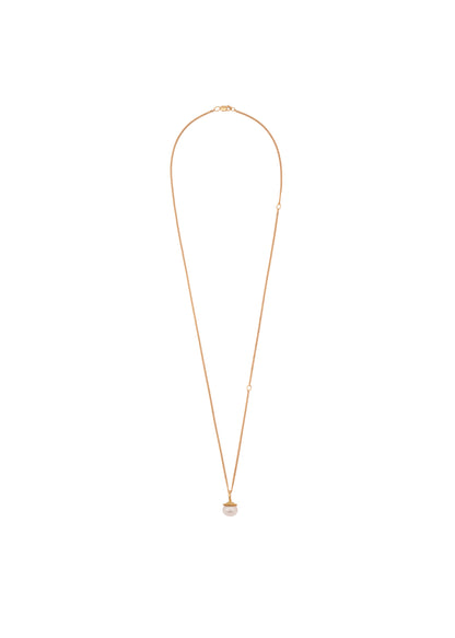 Кулон з білою перлиною на ланцюжку