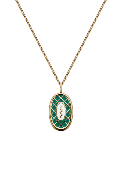 Serpent Necklace in Emerald Green