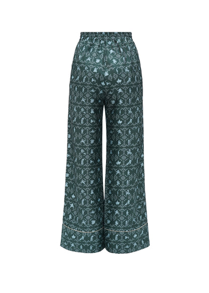 Silk pants 'Vechornytsi' in dark