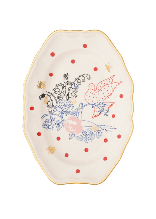 Тарілка фігурна Голубка
