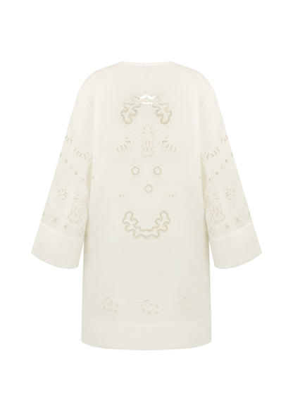 LIANA Milk Embroidered Robe