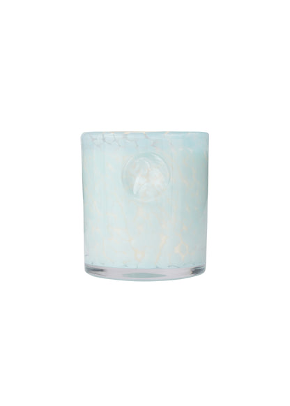 Свічка в стакані Коник блакитна