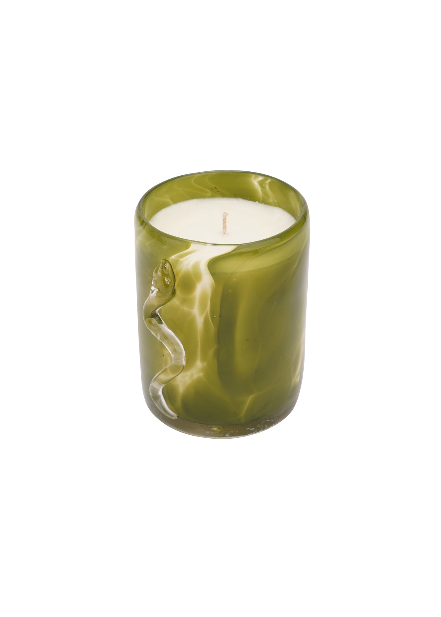 Serpent Glass Candle in Green