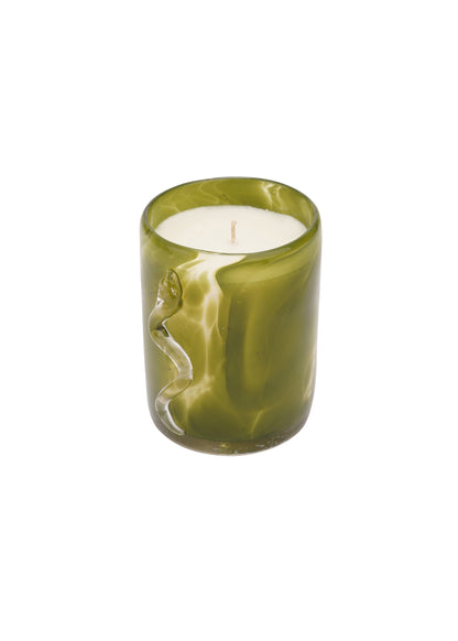 Serpent Glass Candle in Green