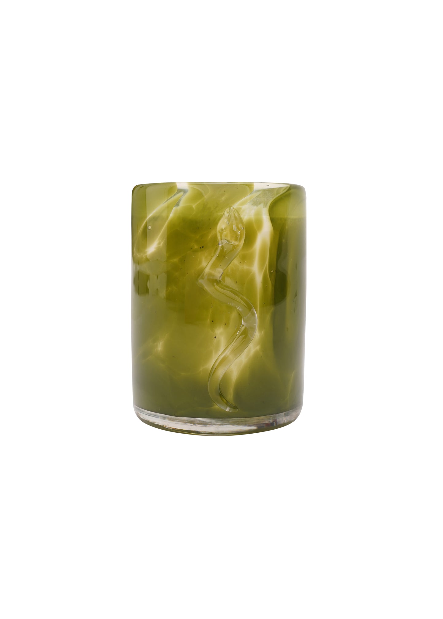Serpent Glass Candle in Green