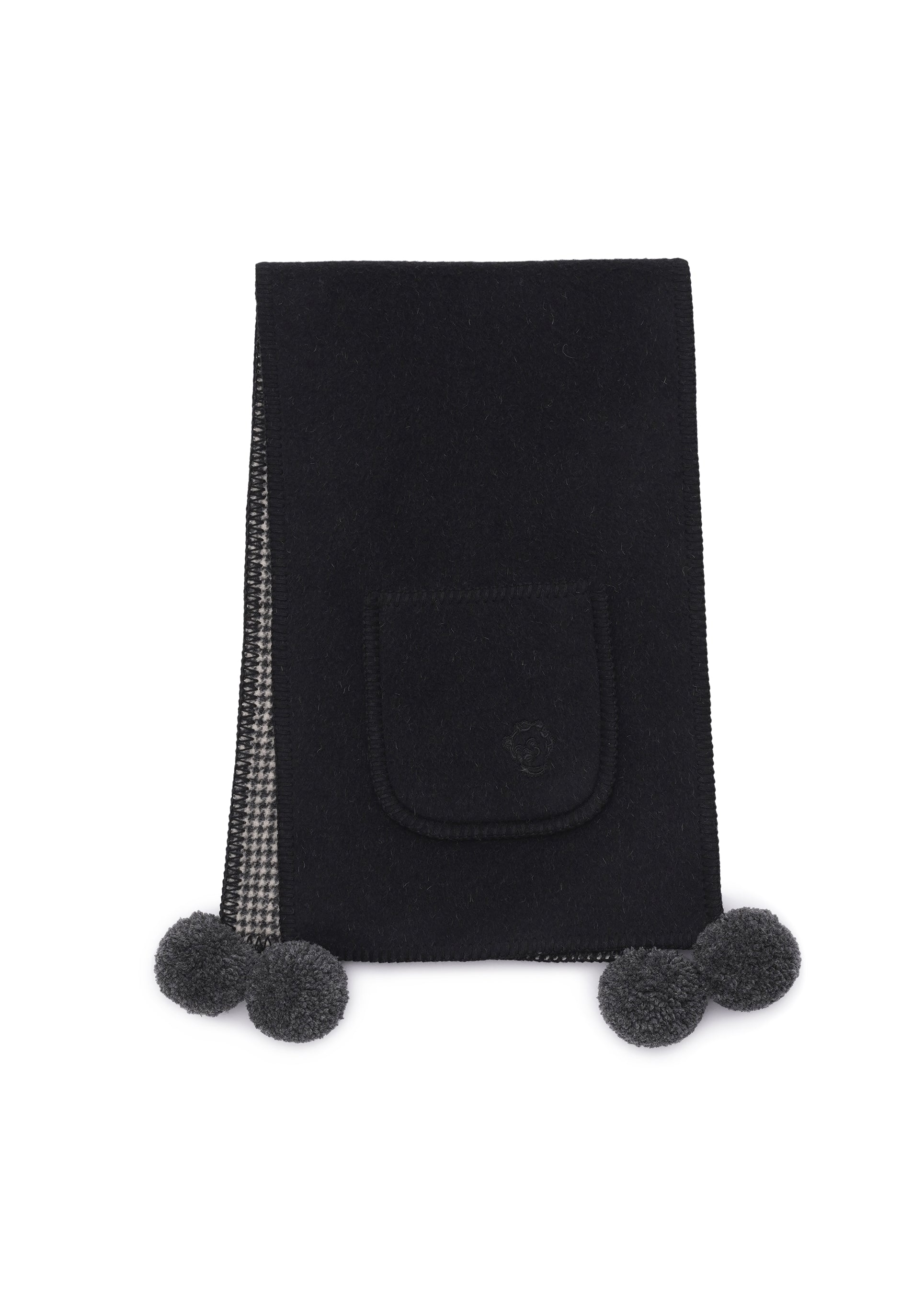 Шарф з кашеміру GUNIA чорний slide 1