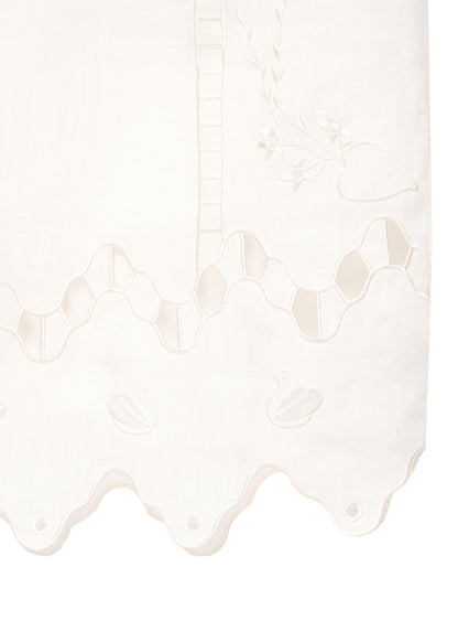 Yasna Embroidered Skirt in Milk