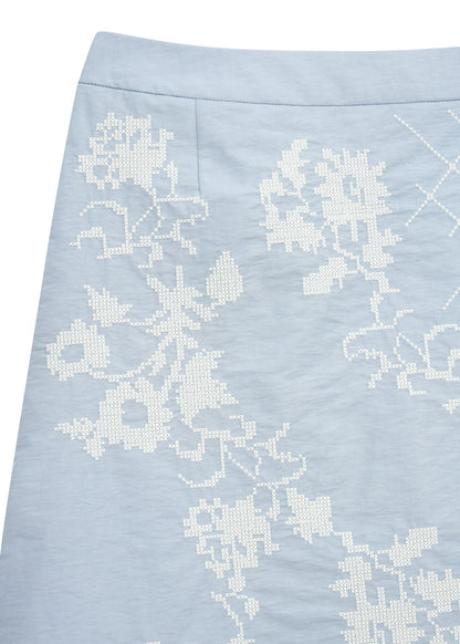 Спідниця з вишивкою Тин блакитна