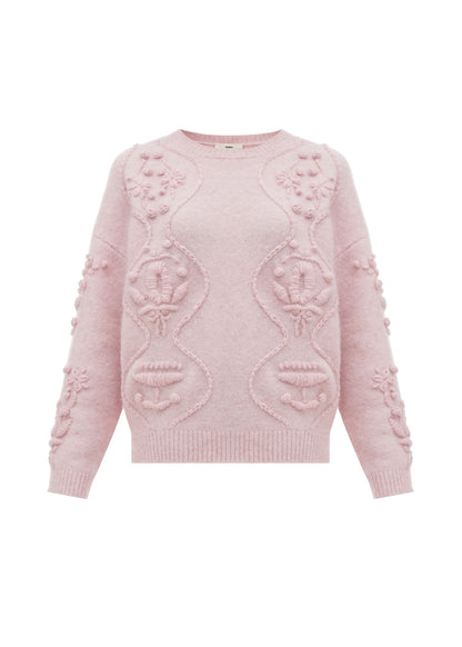 Flowers Sweater in Pink
