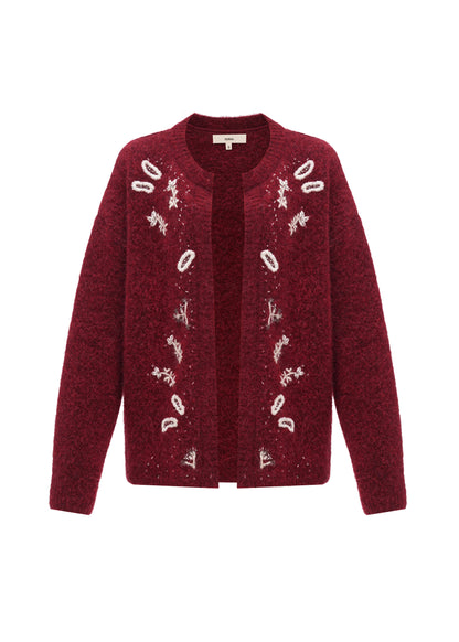 Squill Cardigan in Burgundy