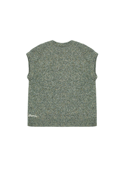 Mélange Button Up Vest