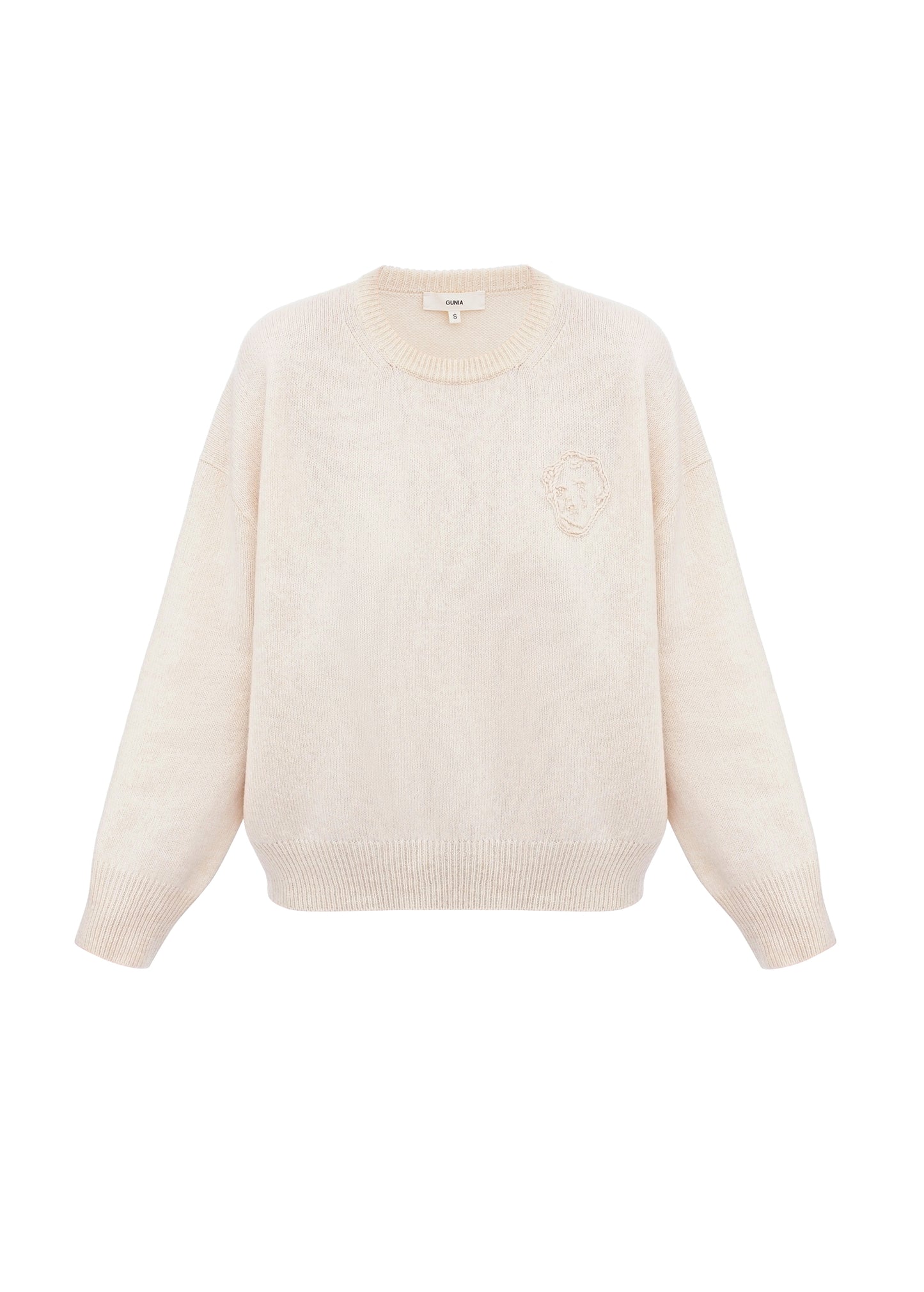 Светр з янголом молочний