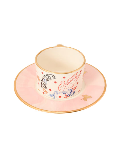 Dove Tea Cup and Saucer Set