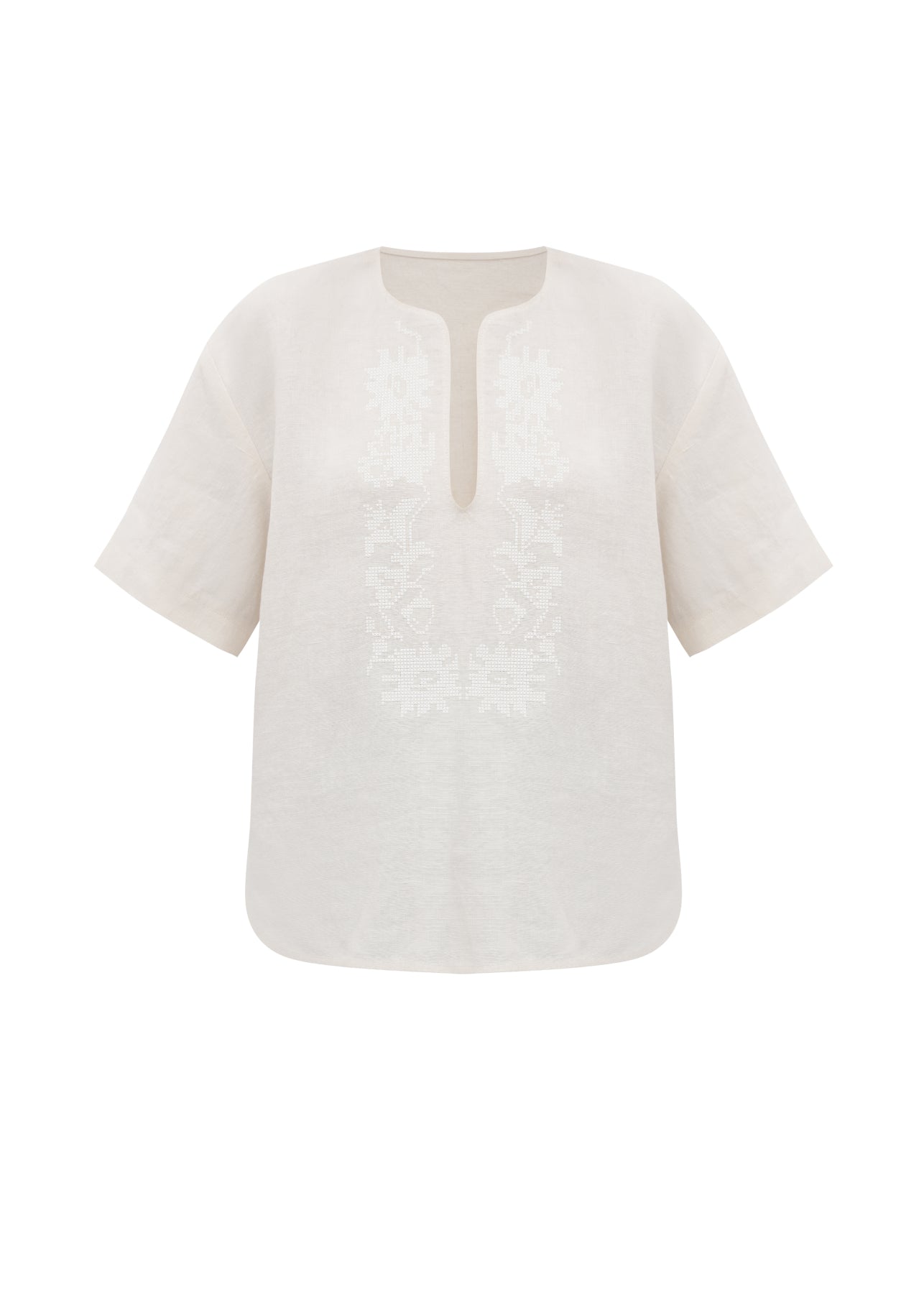 Вишита футболка з рукавами Крапля