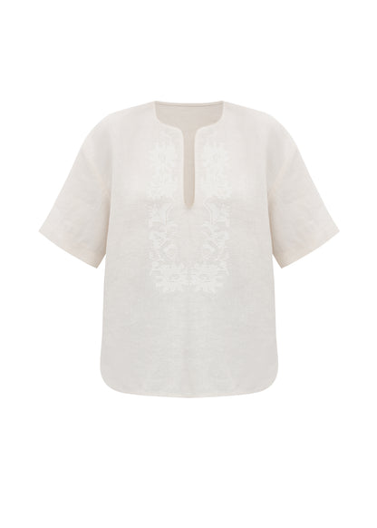 Вишита футболка з рукавами Крапля