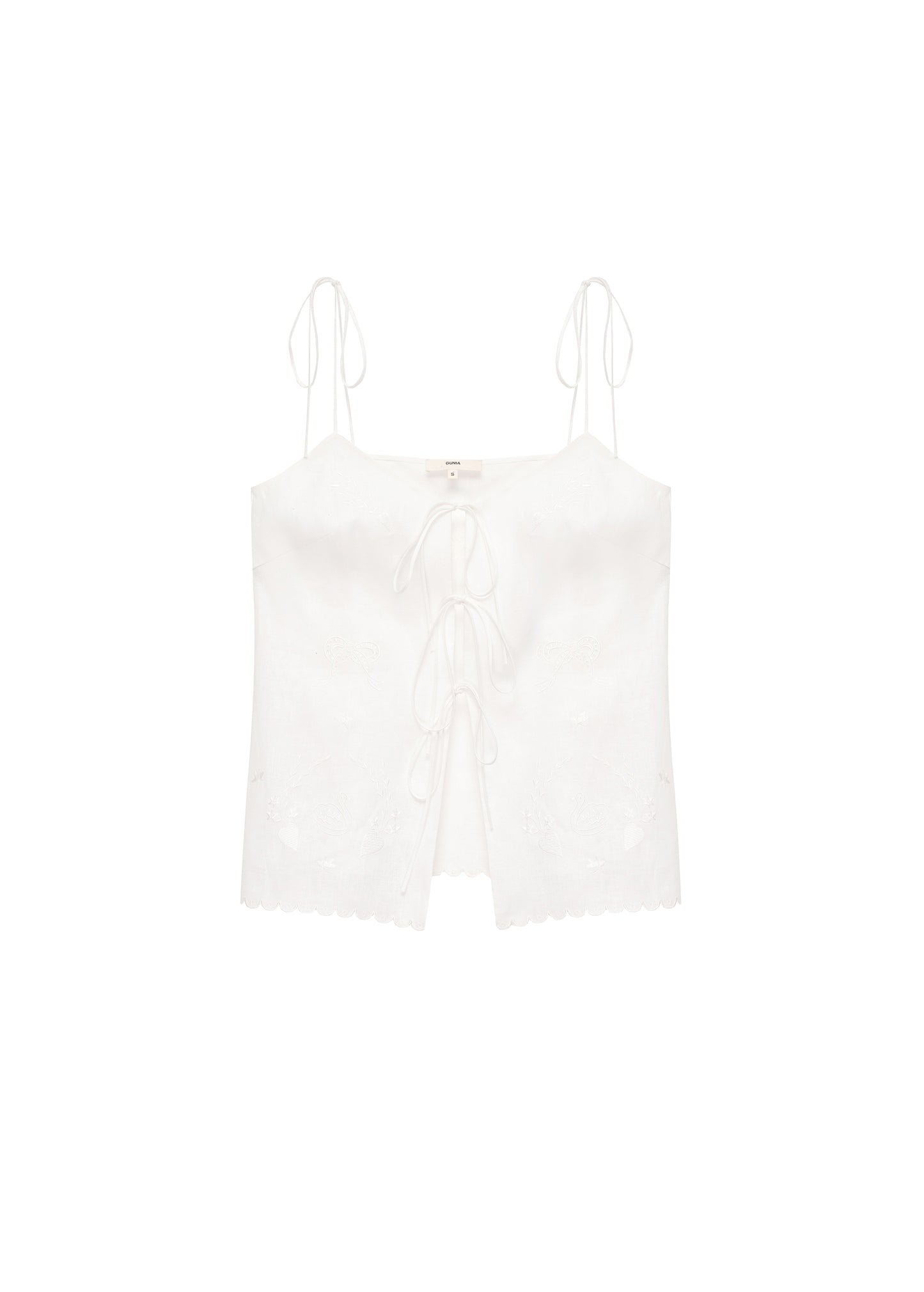 Eva tie-strap Tank Top in Milk