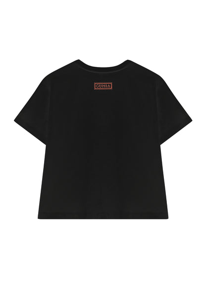 Вишита футболка GUNIA трикотажна чорна
