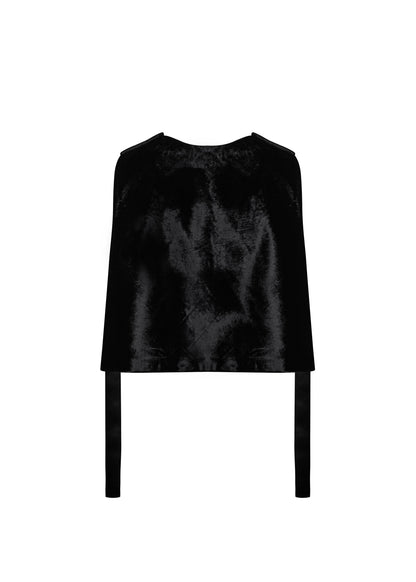 Embroidered Velvet Vest