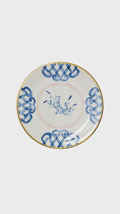 Round Plate with Cat GUNIA x Pryvity