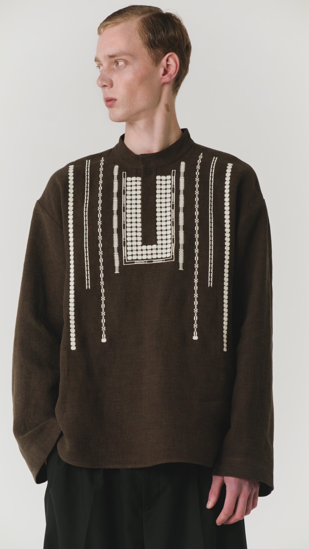 Сорочка чоловіча Ярема коричнева фото