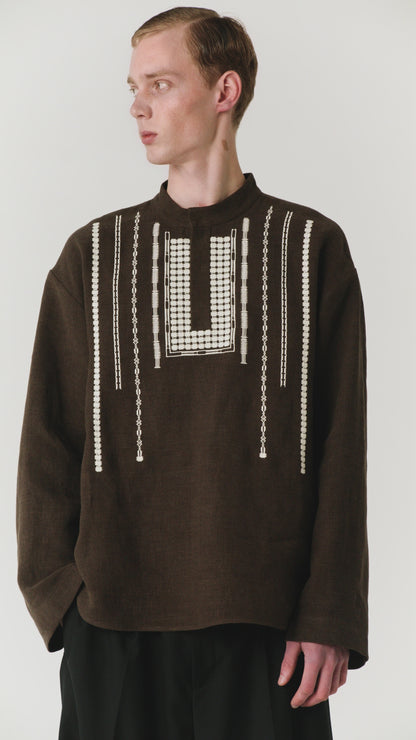 Сорочка чоловіча Ярема коричнева